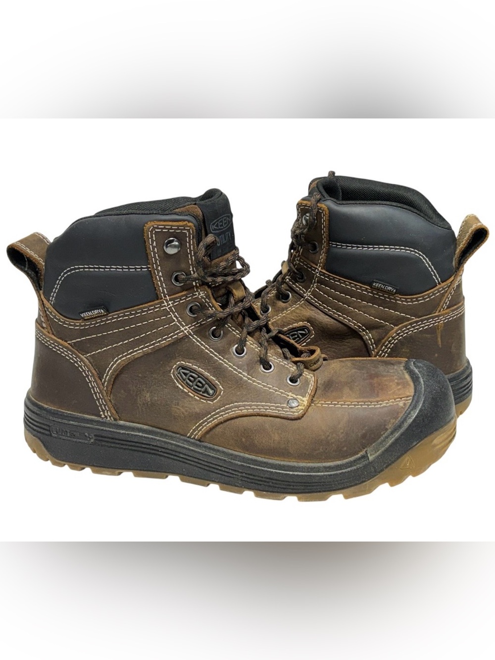 KEEN Utility Men's Fort Wayne 6" Carbon Toe Waterproof Work Boot Size 9 D